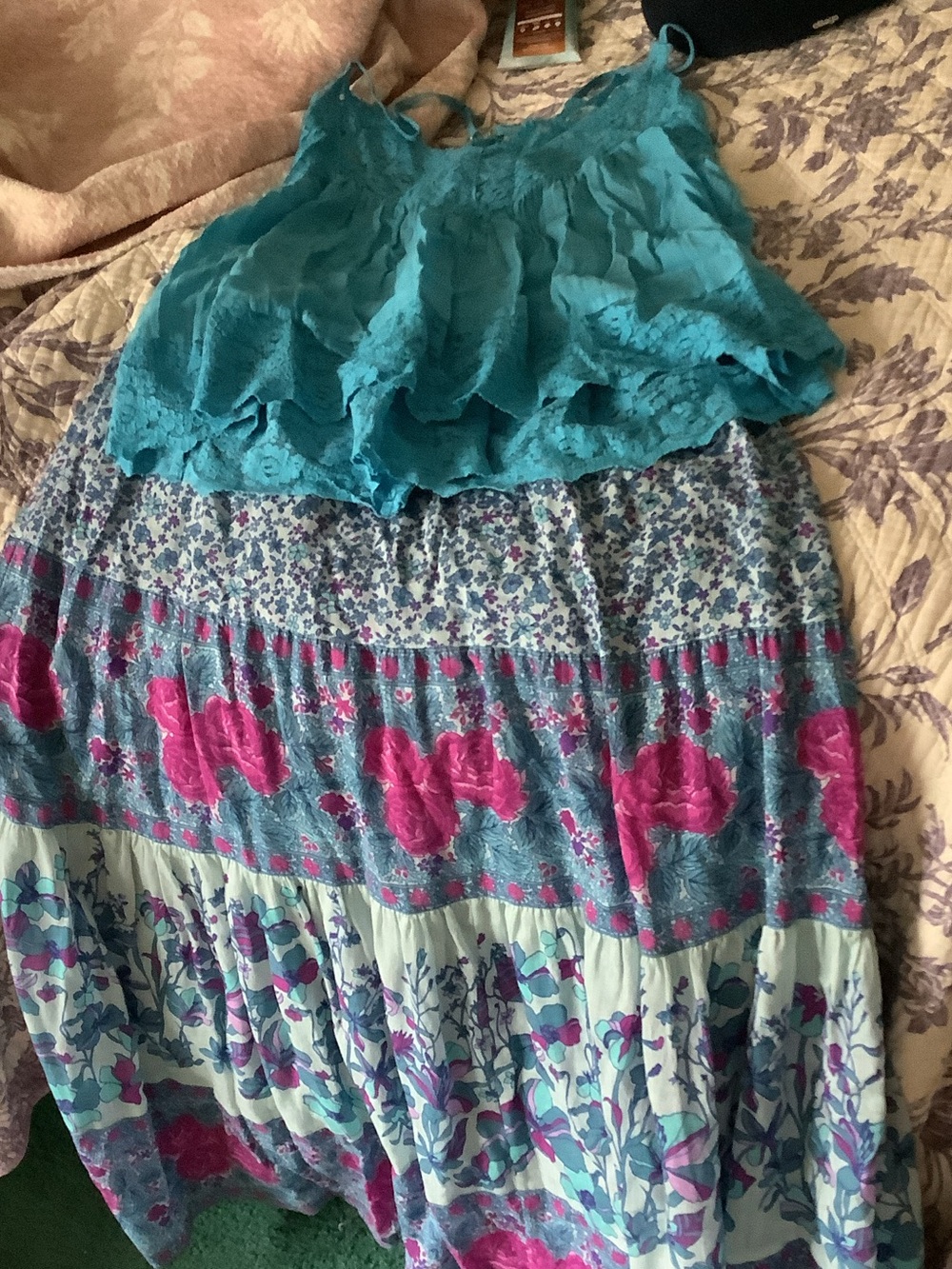 2pc Spell Love jetty maxi skirt in nirvana s & Fiona new FIONA CAMI BLUE RARE M - Picture 2 of 7